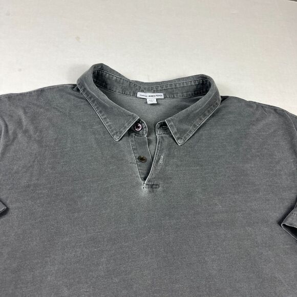 Standard James Perse Mens 5 XXL Gray Polo Shirt USA Made Lightweight Casual Top - Picture 3 of 11